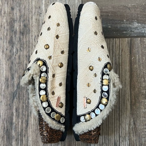 Free People Textile Damon Cozy Mules Size 7.5 - Picture 6 of 9
